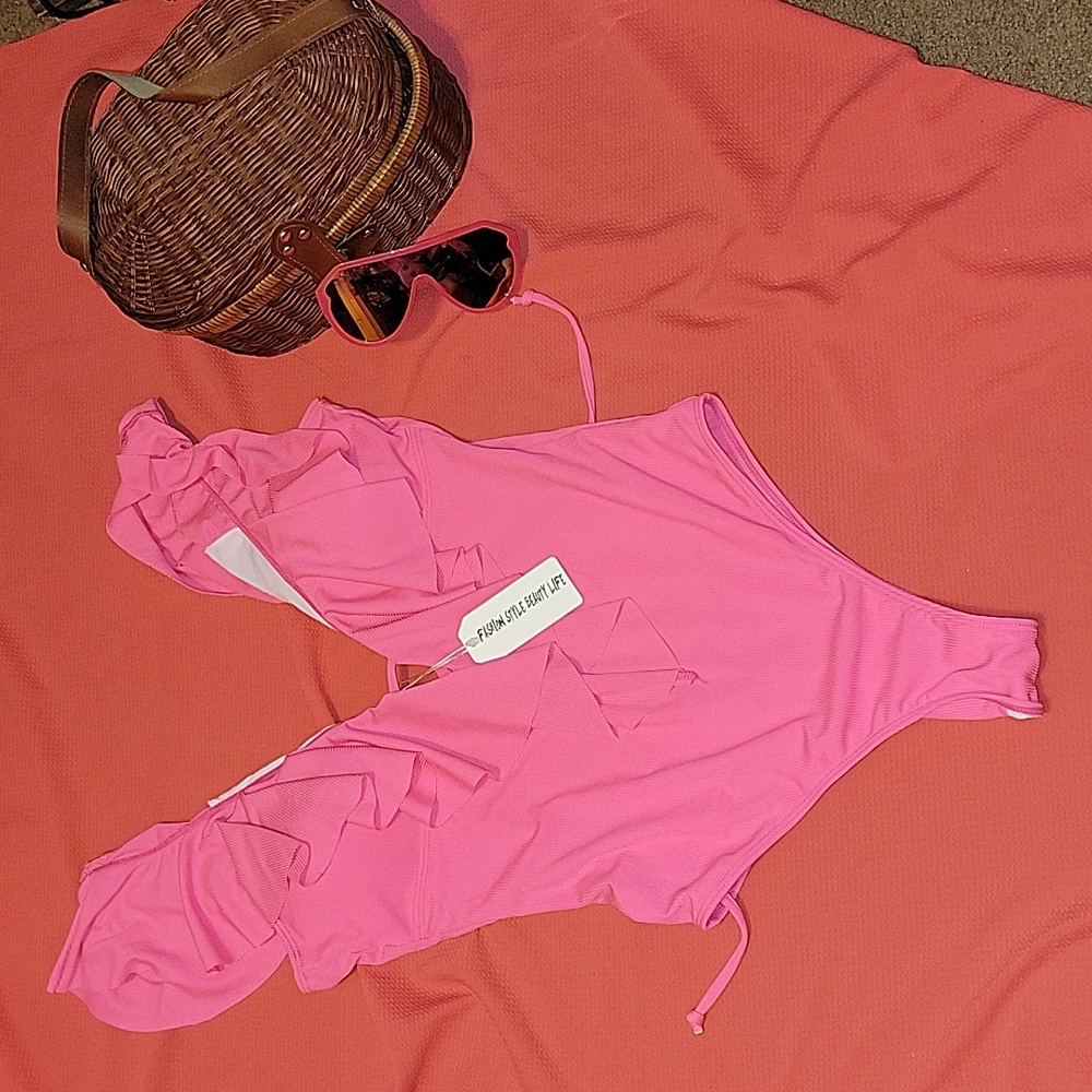 SIZE XL ONE PIECE SWIMWEAR HOT PINK NEW WITH TAGS BY SPORLIKE